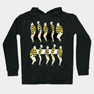 Winter people in black and yellow uniforms Hoodie